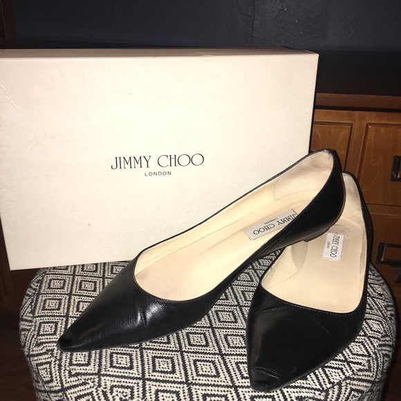 Size 9 Jimmy Choo black Flats - Picture 1 of 5